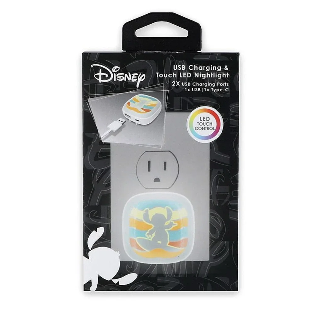 Disney Stitch USB Charging Touch LED Nightlight USB & Type-C New in Box
